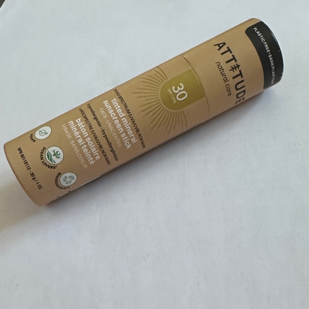 ATTITUDE Natural Care Mineral Sunscreen Stick SPF 30 - Tan